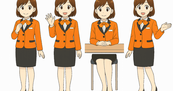 A携帯ショップ店員のイラスト
