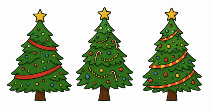 クリスマスツリーのイラスト