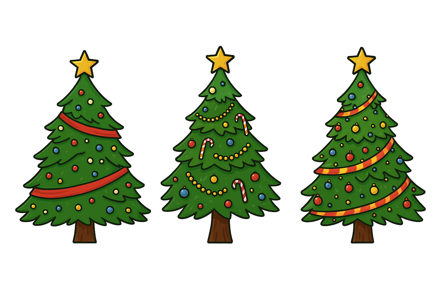 クリスマスツリーのイラスト