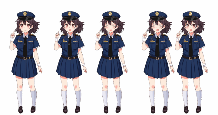 女性警察官のイラスト