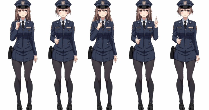 女性警察官のイラスト