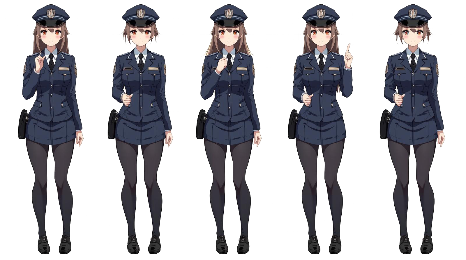 女性警察官のイラスト