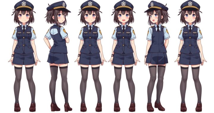 女性警察官のイラスト