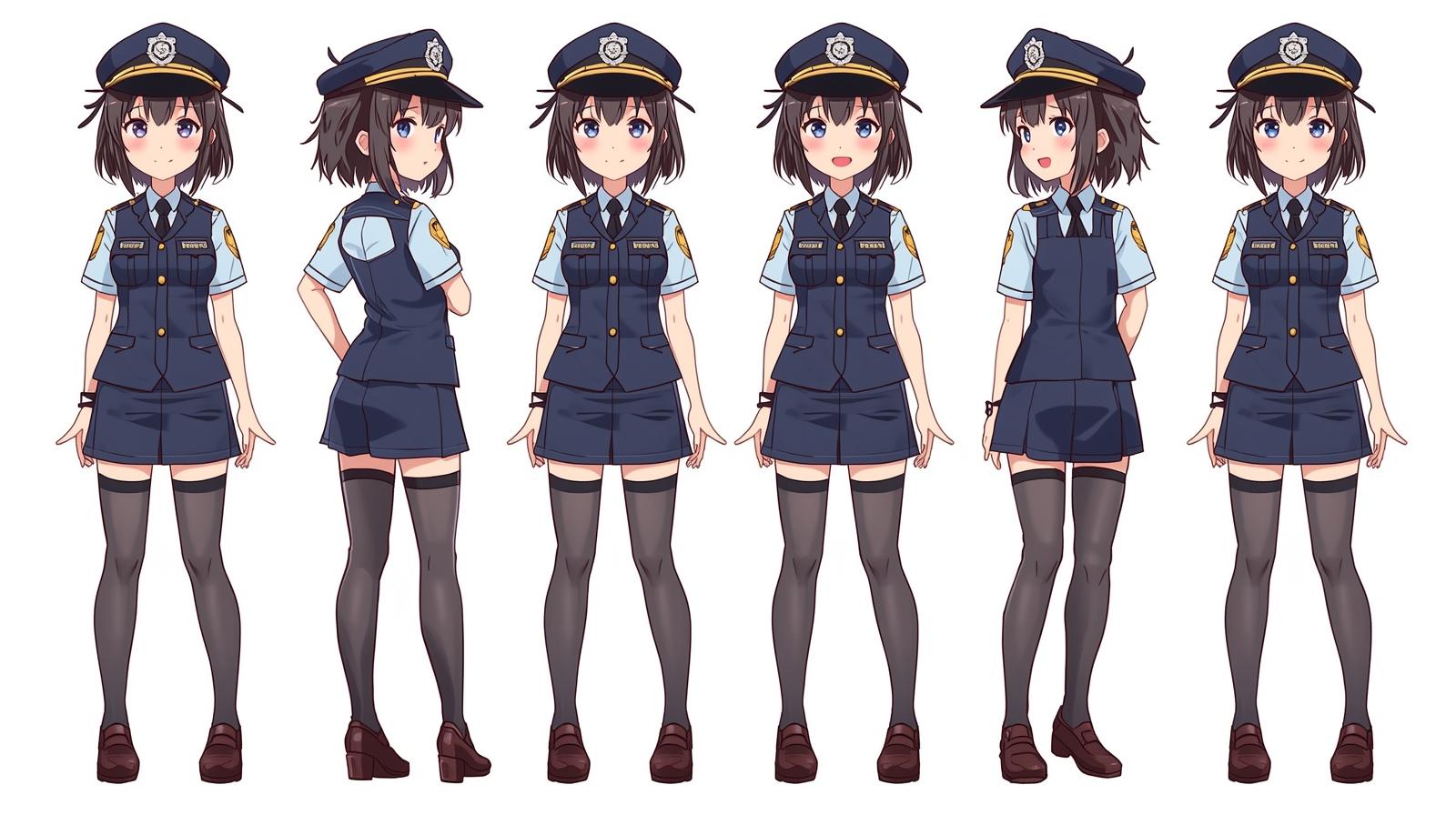 女性警察官のイラスト