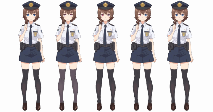 女性警察官のイラスト