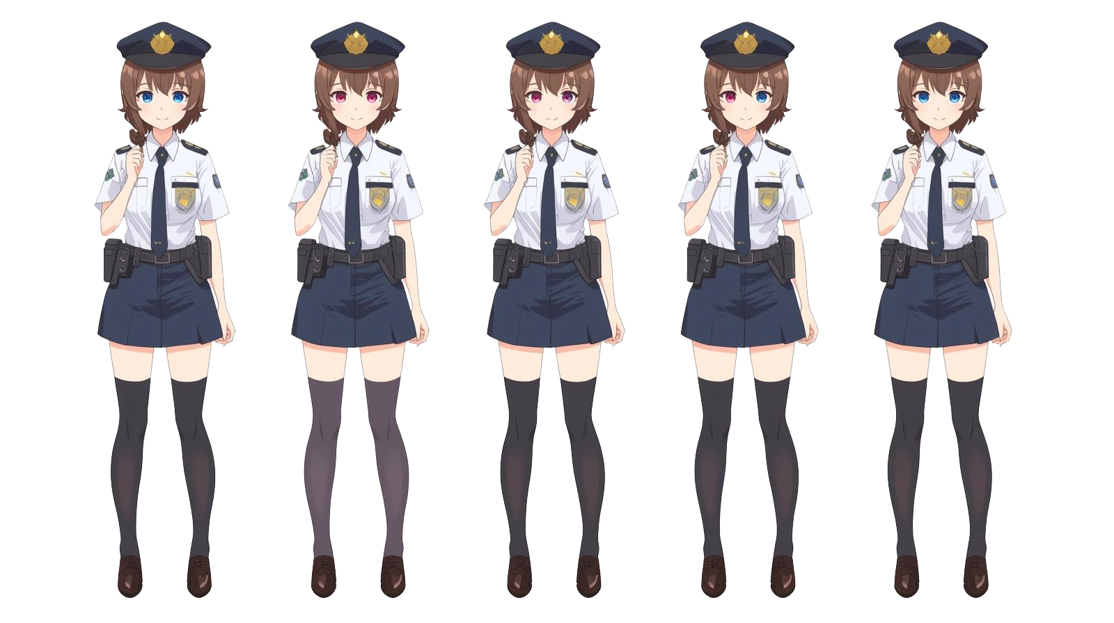 女性警察官のイラスト