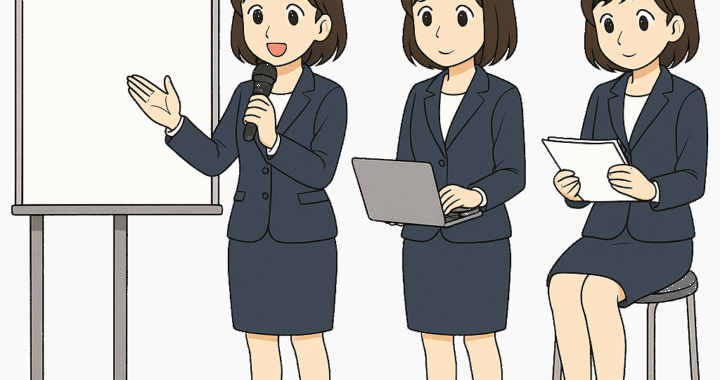 プレゼンテーションをテーマにしたイラスト