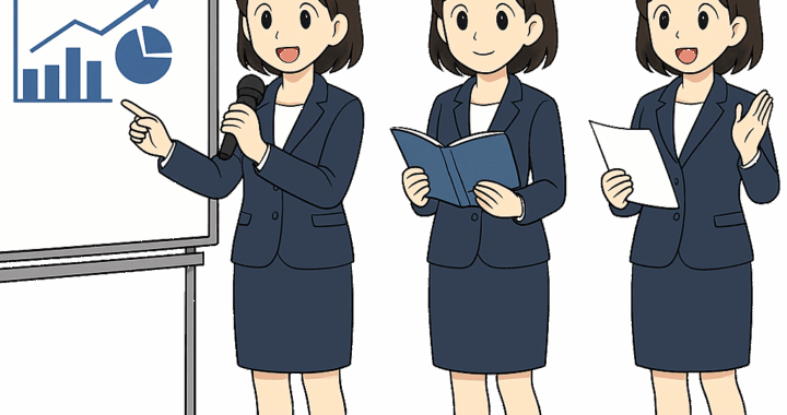 プレゼンテーションをテーマにしたイラスト