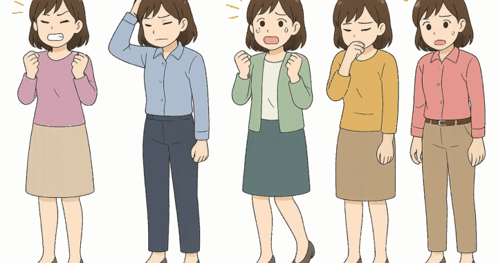 悔しがる女性のイラスト
