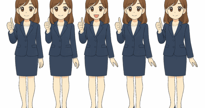 Goodポーズのビジネスウーマン