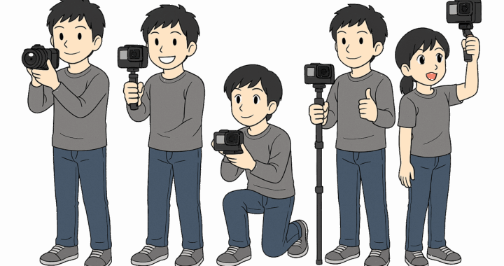 動画カメラマンのイラスト