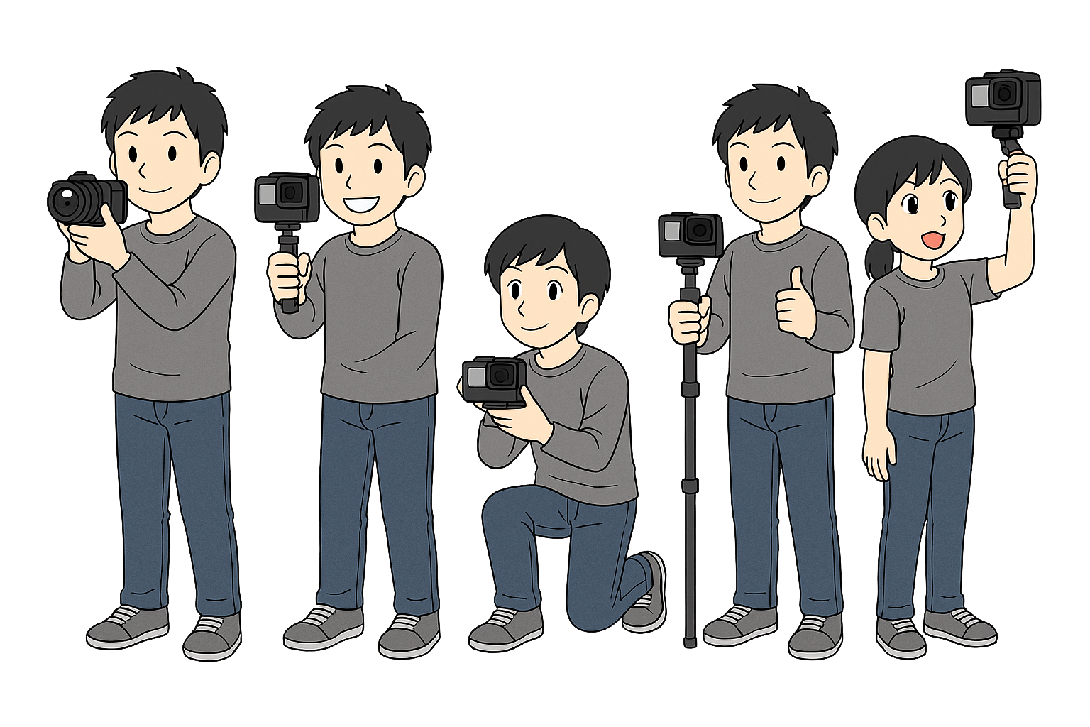 カメラマンのイラスト