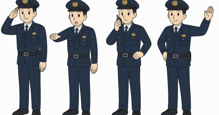 男性警察官のイラスト