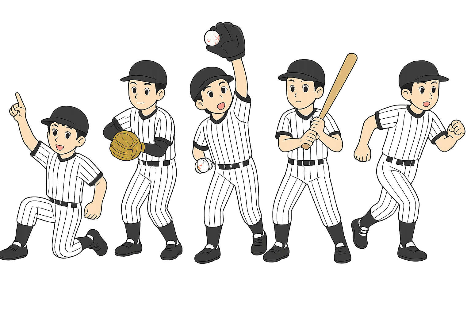 野球選手のイラスト