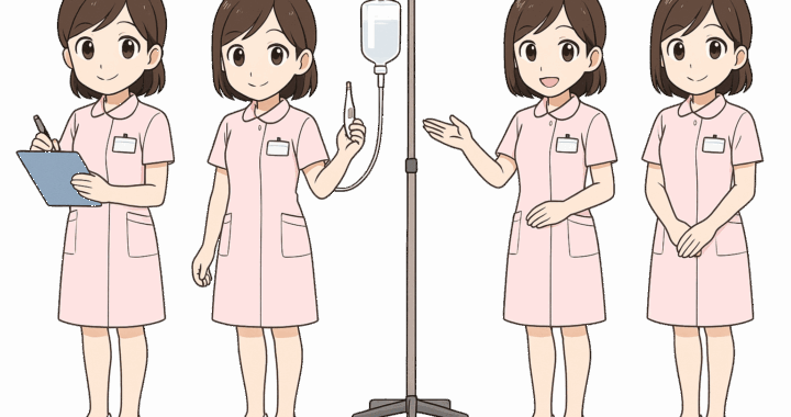 看護師の立ち姿イラスト