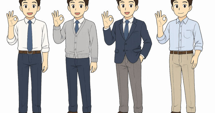 OKポーズのビジネスマンイラスト