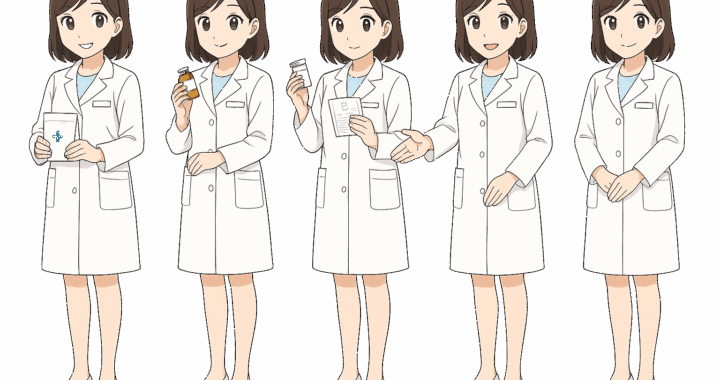 薬剤師の立ち姿イラスト