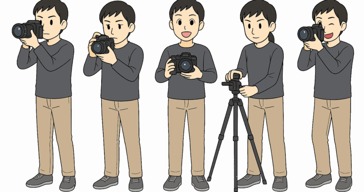 カメラマンのイラスト