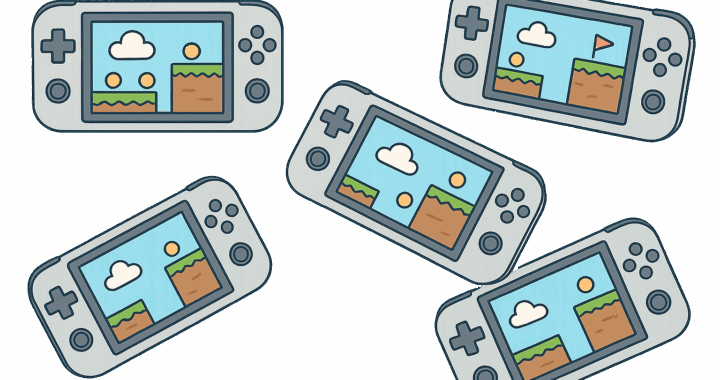 携帯ゲーム機のイラスト