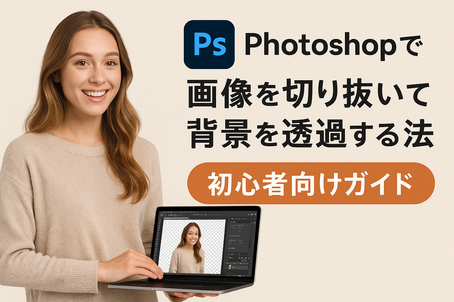 背景透過とは？Photoshopで画像を切り抜いて背景を透過する方法【初心者向けガイド】