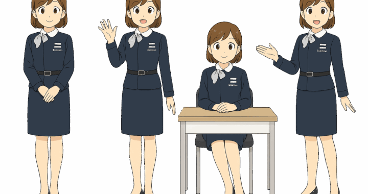 S携帯ショップ店員のイラスト