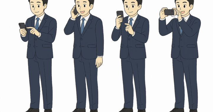 スマホを操作するビジネスマン
