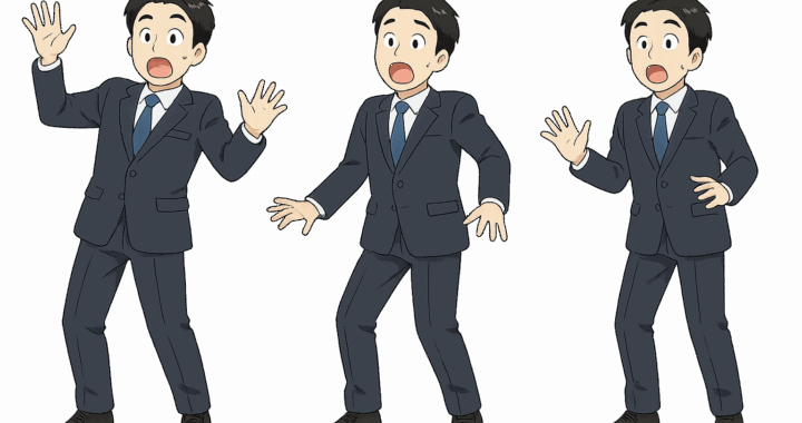 おどろくビジネスマンのイラスト