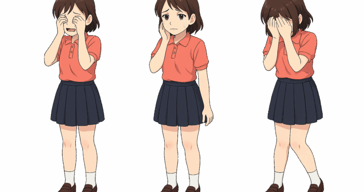 泣いている女性のイラスト