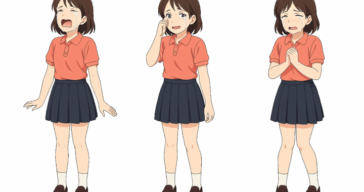 泣いている女性のイラスト