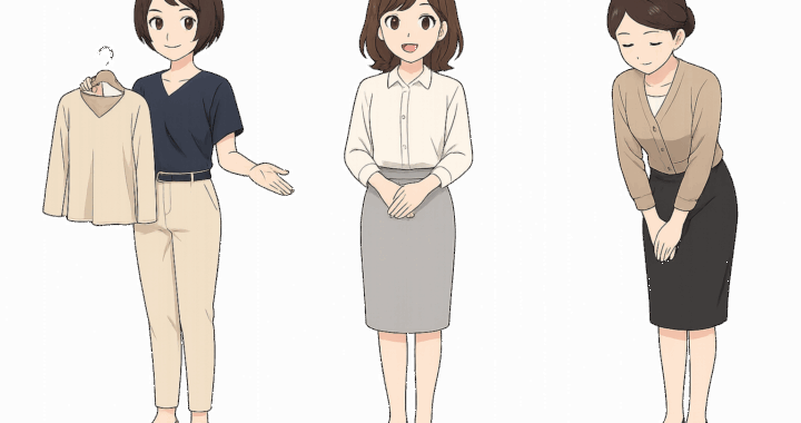 アパレルショップの店員のイラスト