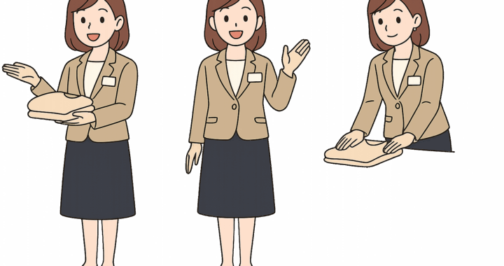 アパレルショップの店員のイラスト