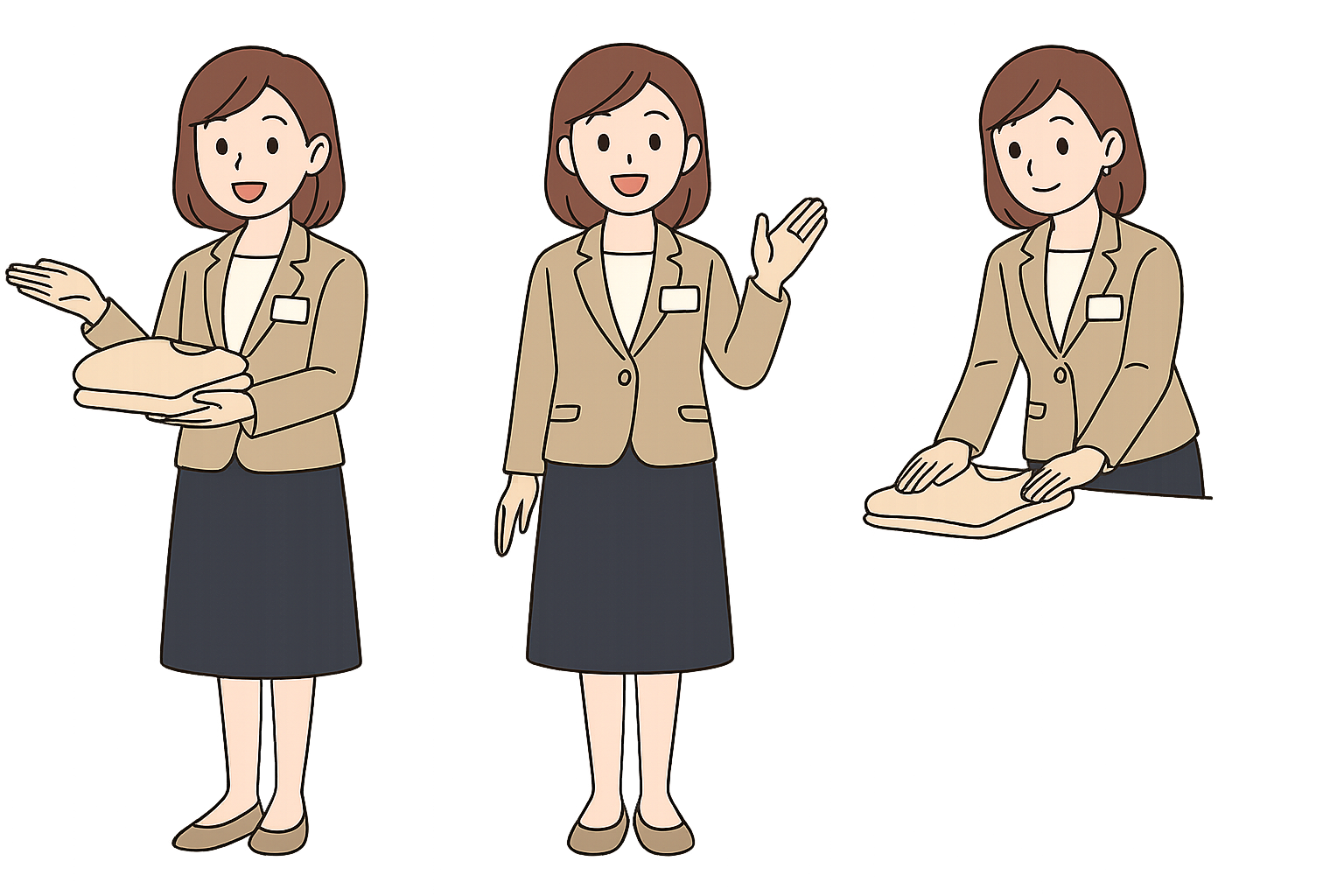 アパレルショップの店員のイラスト