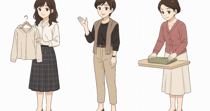 アパレルショップの店員のイラスト