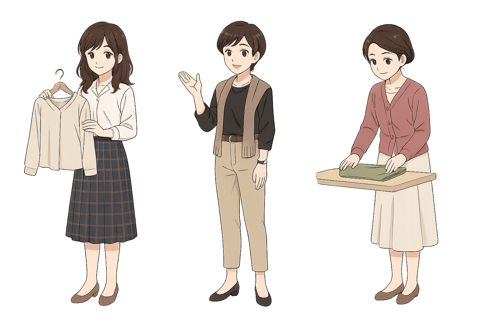 アパレルショップの店員のイラスト