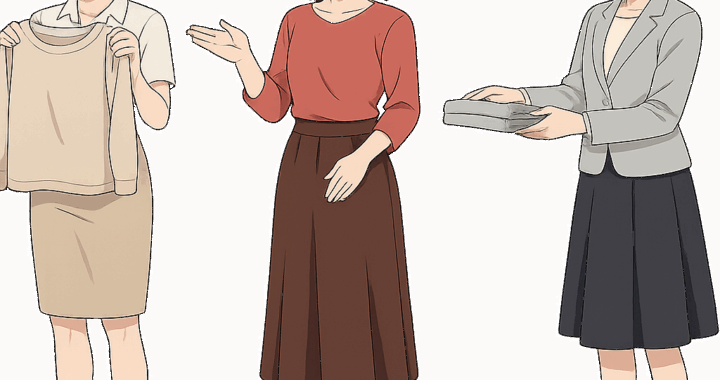 アパレルショップの店員のイラスト