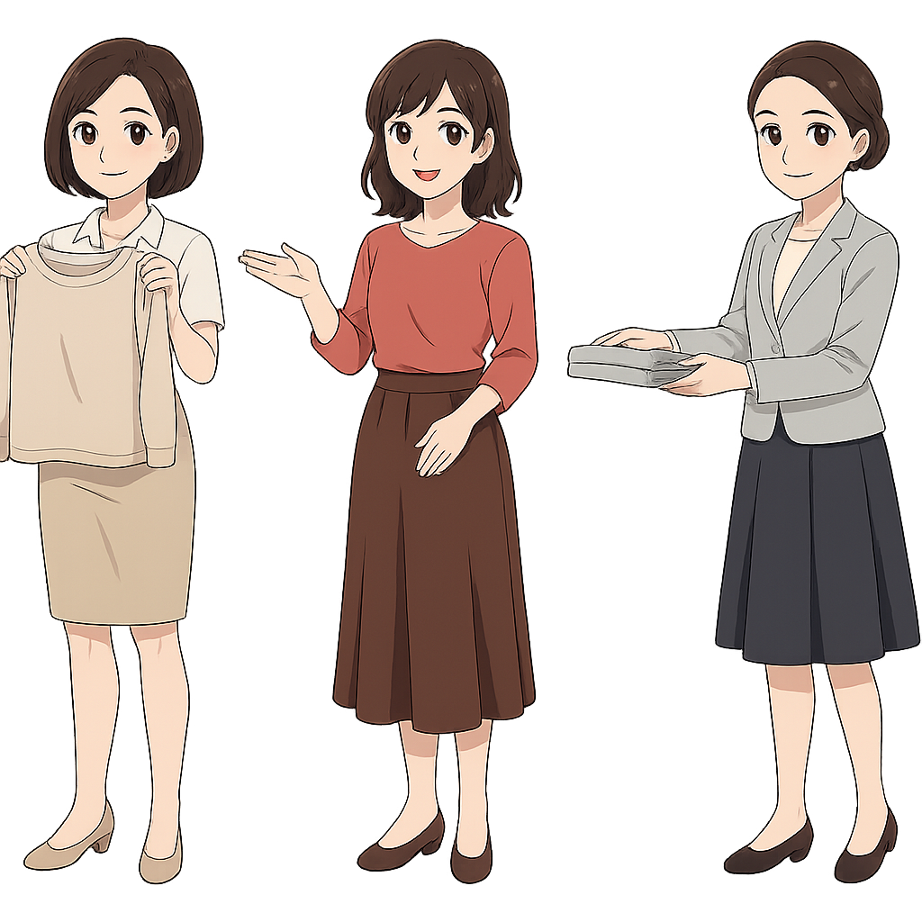 アパレルショップの店員のイラスト