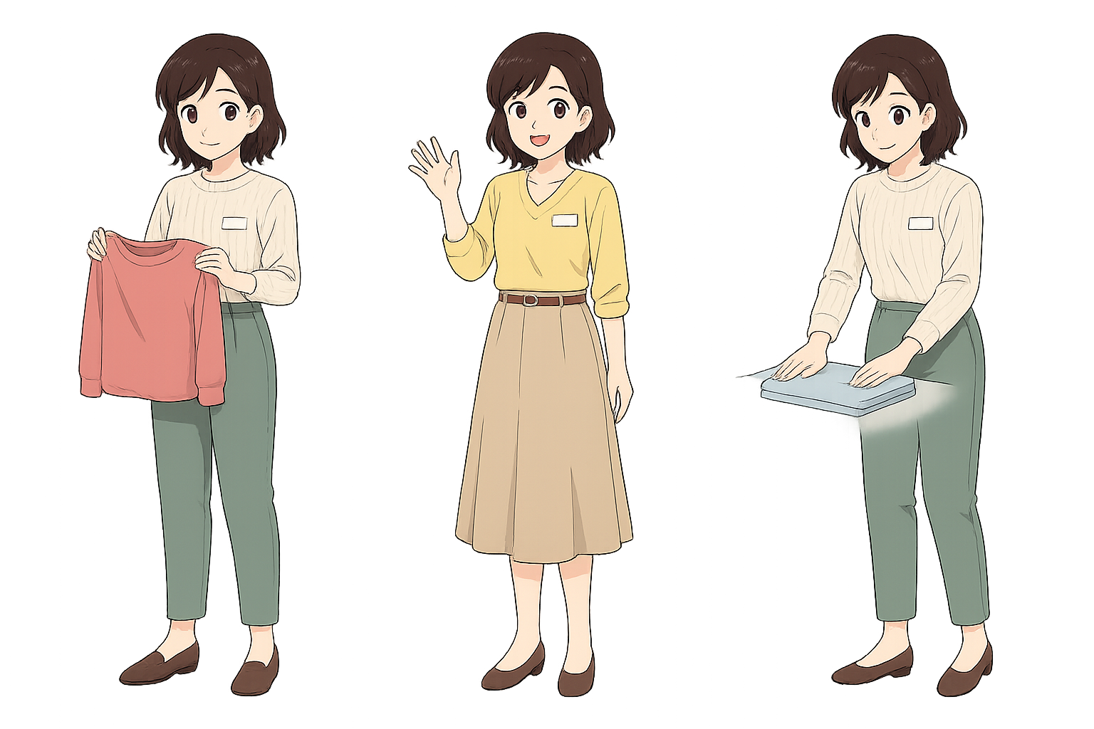 アパレルショップの店員のイラスト