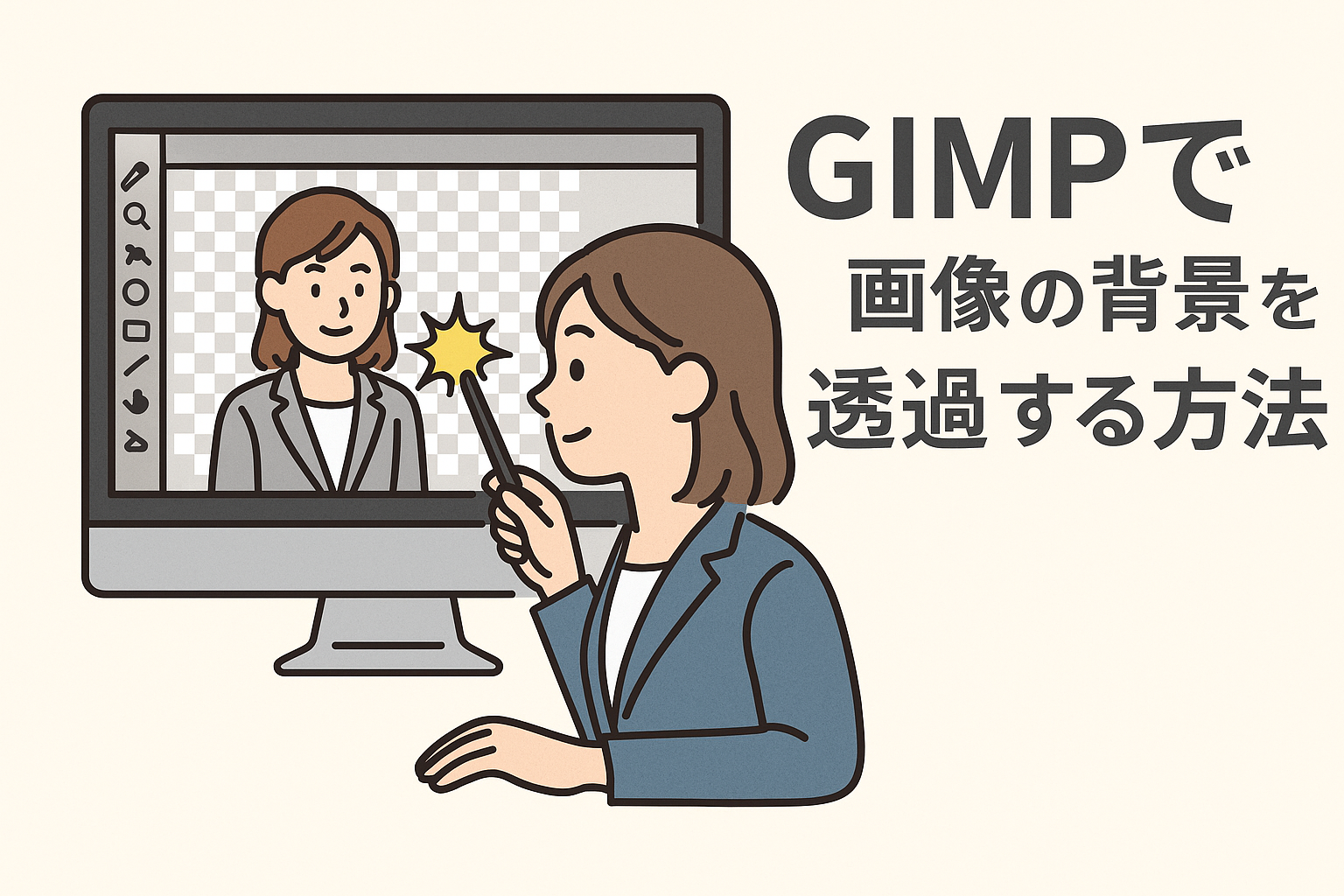 GIMPで画像の背景を透過する方法【無料でできる定番手順】