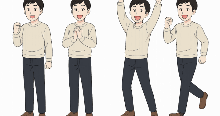 喜ぶ男性のイラスト