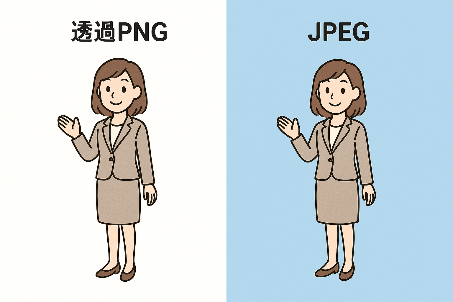 透過PNGとJPEGの違いとは？用途で使い分けるポイントを解説