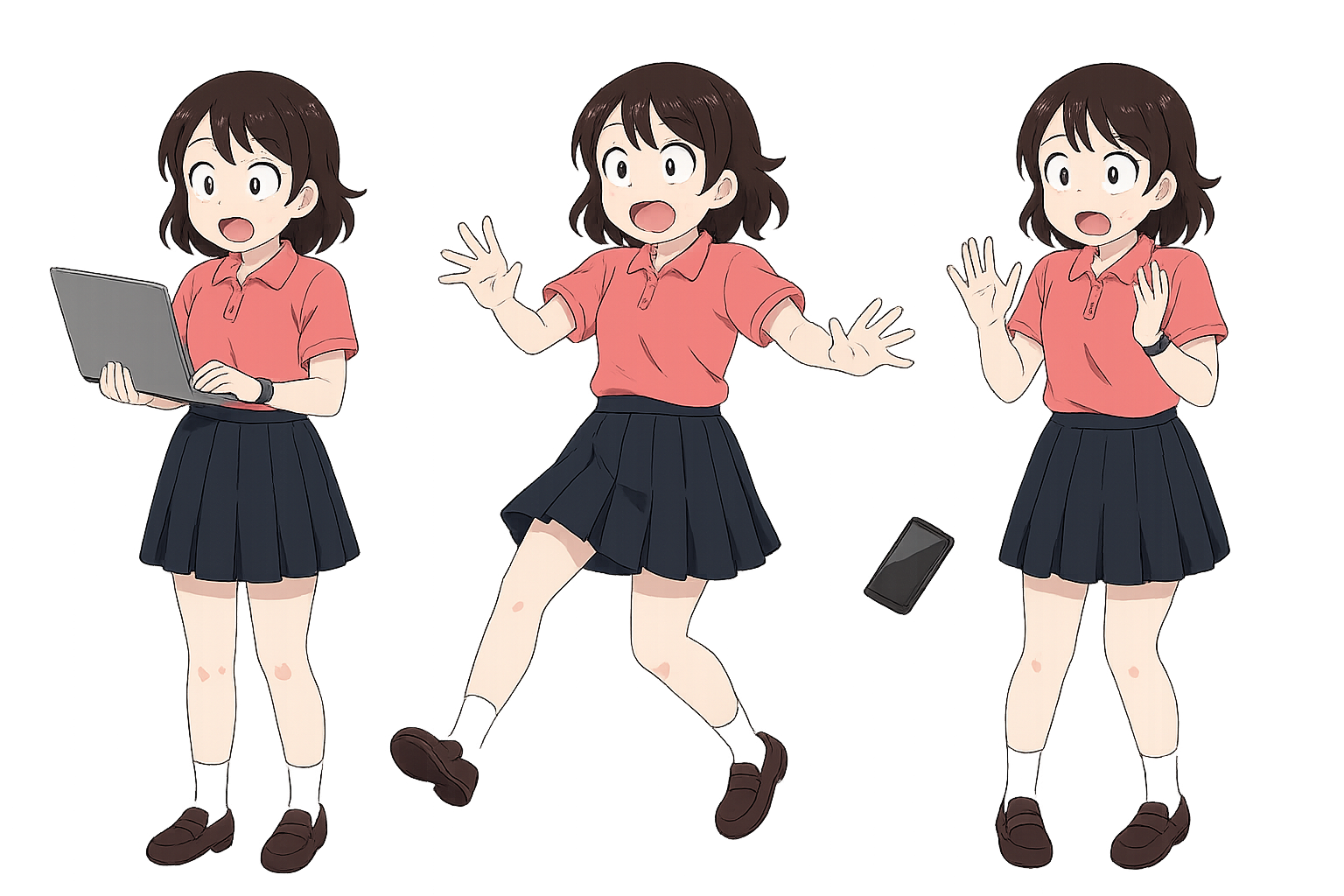 びっくりする女性