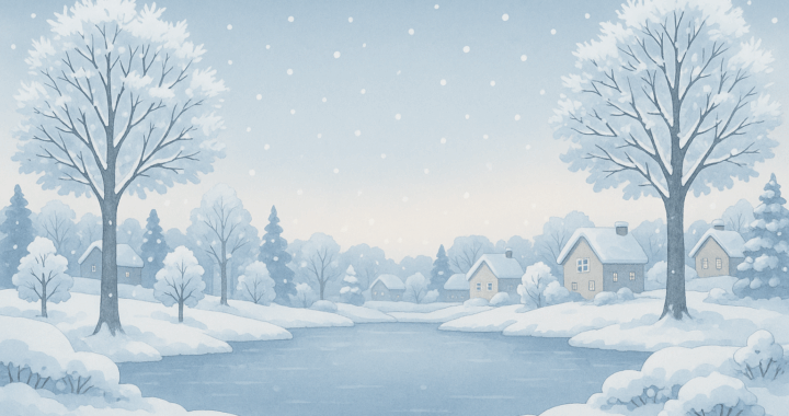 冬の風景のイラスト