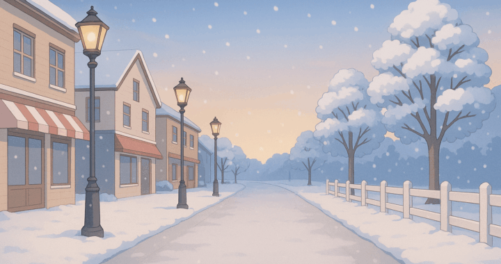 冬の街並みのイラスト