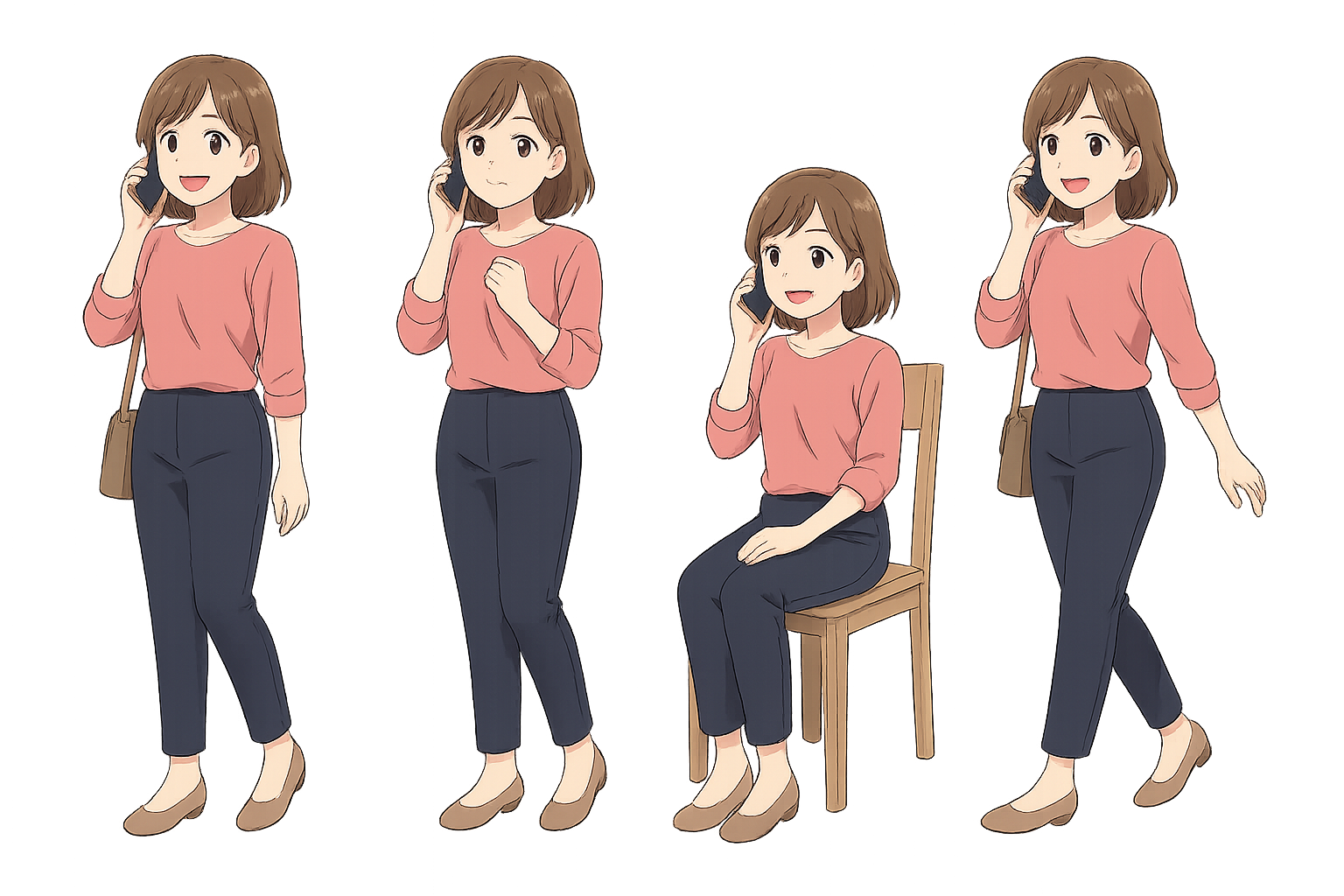 スマホで通話する女性