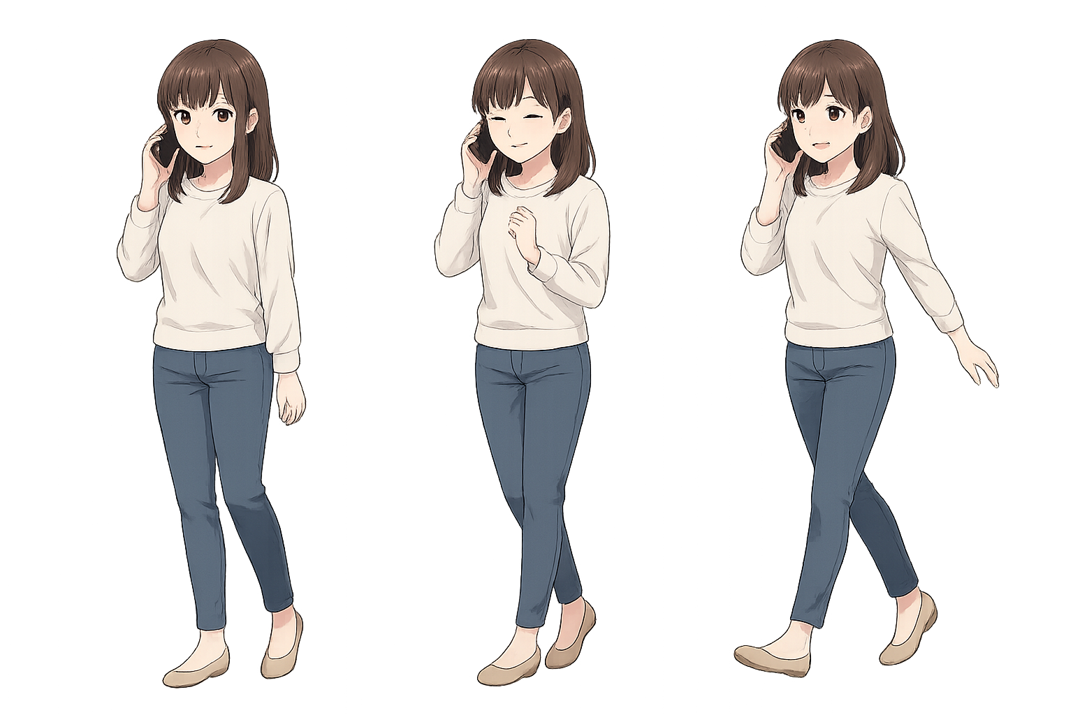 スマホで通話する女性