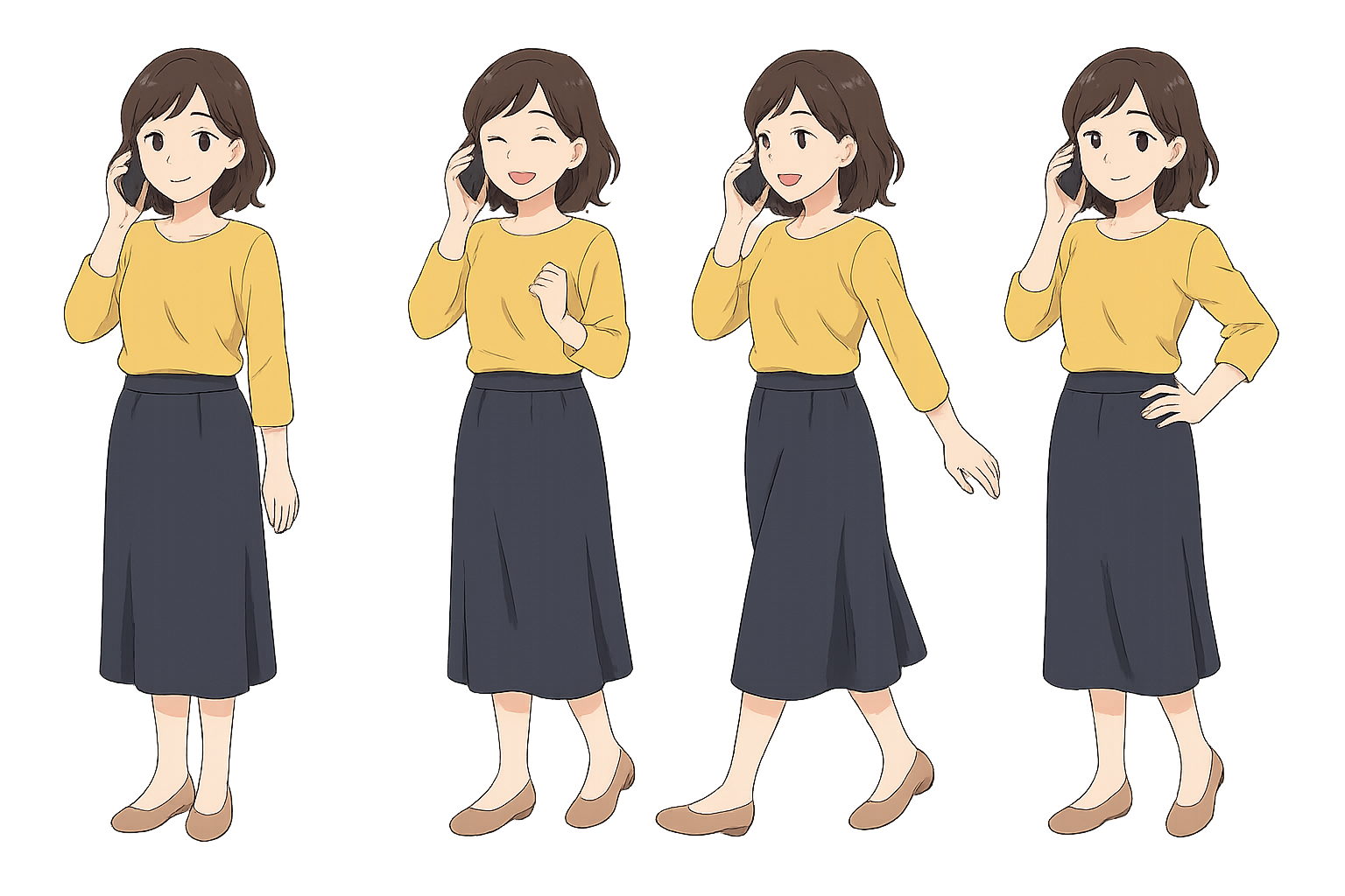 スマホで通話する女性