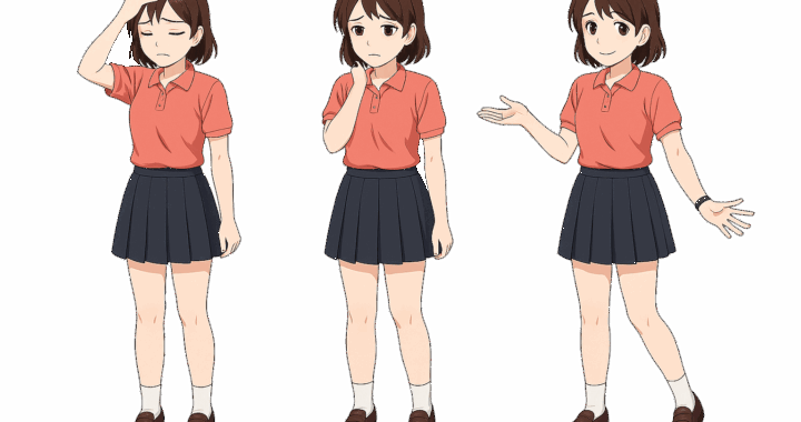 困る女性のイラスト