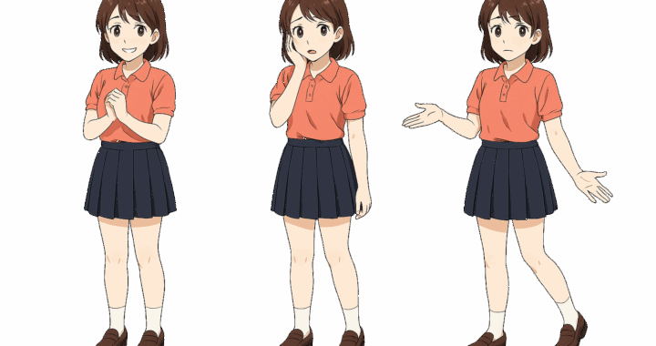 困る女性のイラスト