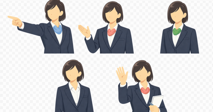 説明・図解に使いやすい女性シルエット人物素材セット