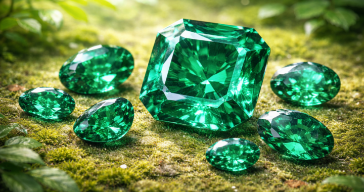 5月の誕生石エメラルドのイラスト